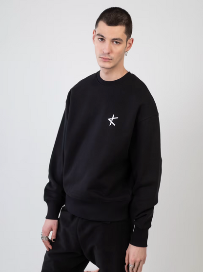 Heavy Unisex Sweatshirt - Black Velvet Flex 100% Organic Cotton