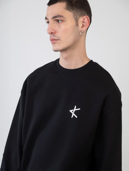 Heavy Unisex Sweatshirt - Black Velvet Flex 100% Organic Cotton