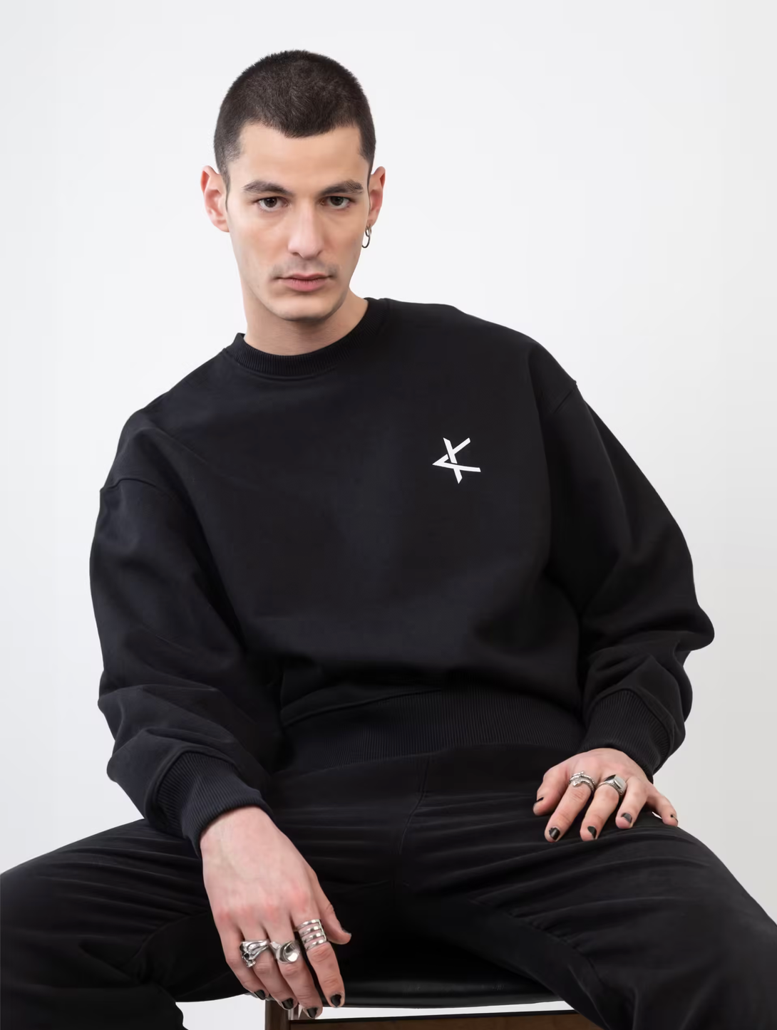 Heavy Unisex Sweatshirt - Black Velvet Flex 100% Organic Cotton