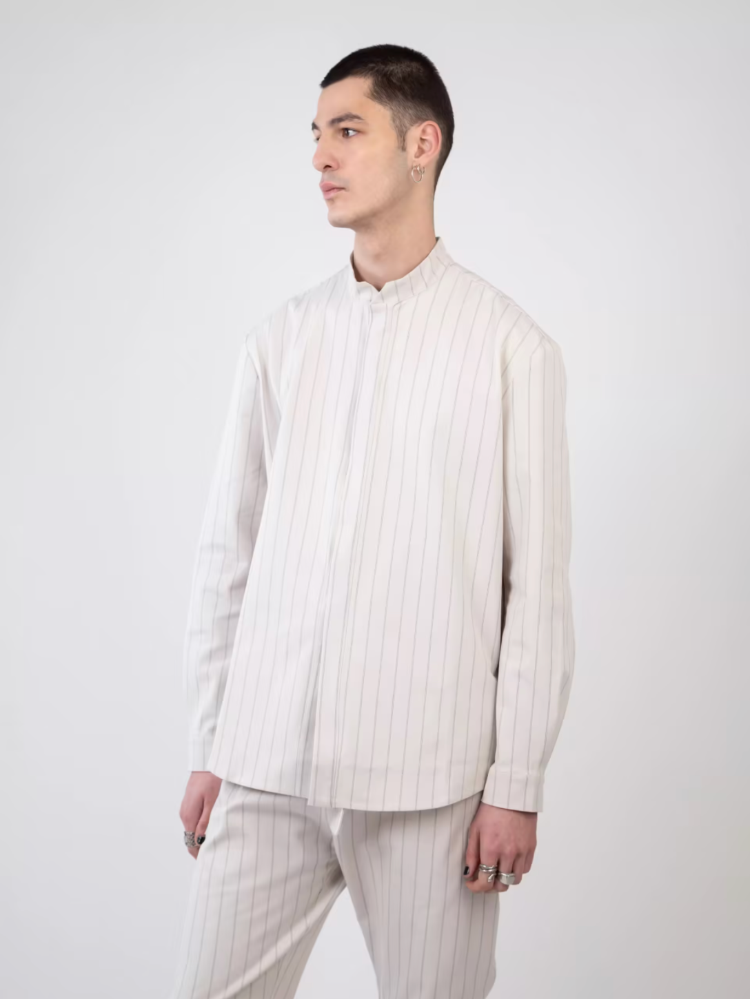 Yaku Unisex Shirt - White Stripes