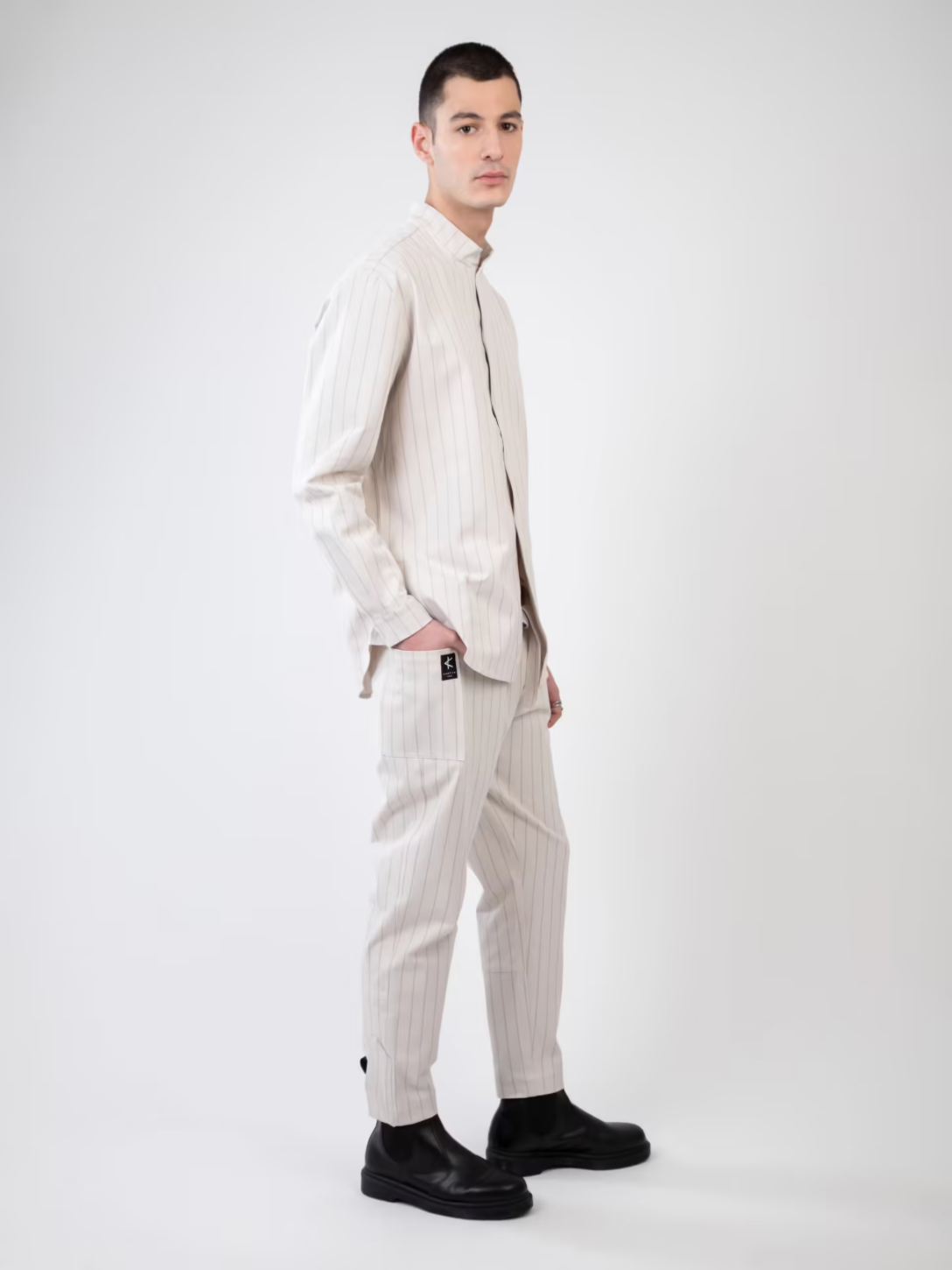 Taitsu Straight Fit Unisex Pants - White Stripes