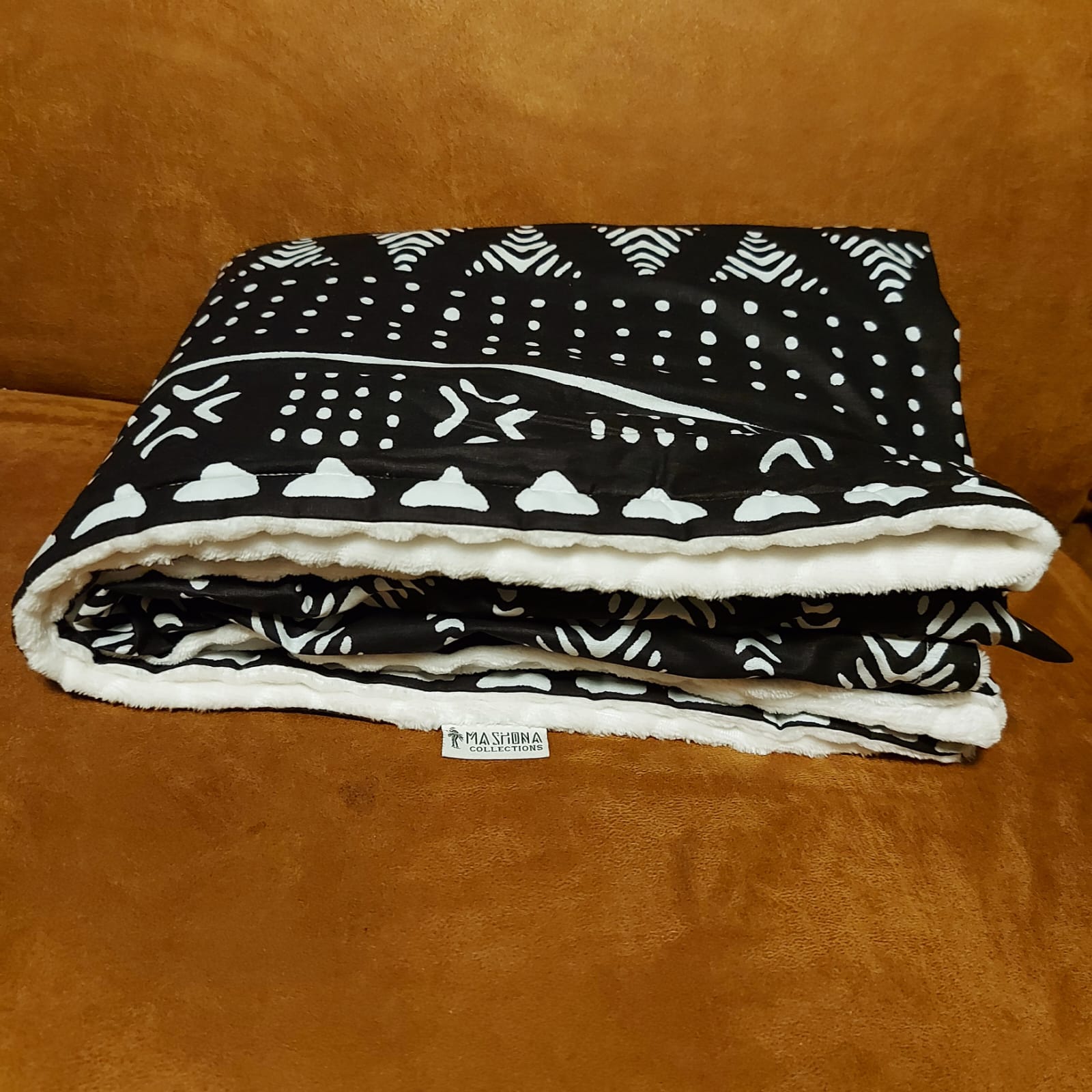 African Print | Mudcloth Print Throw Blanket | 100x150cm-1