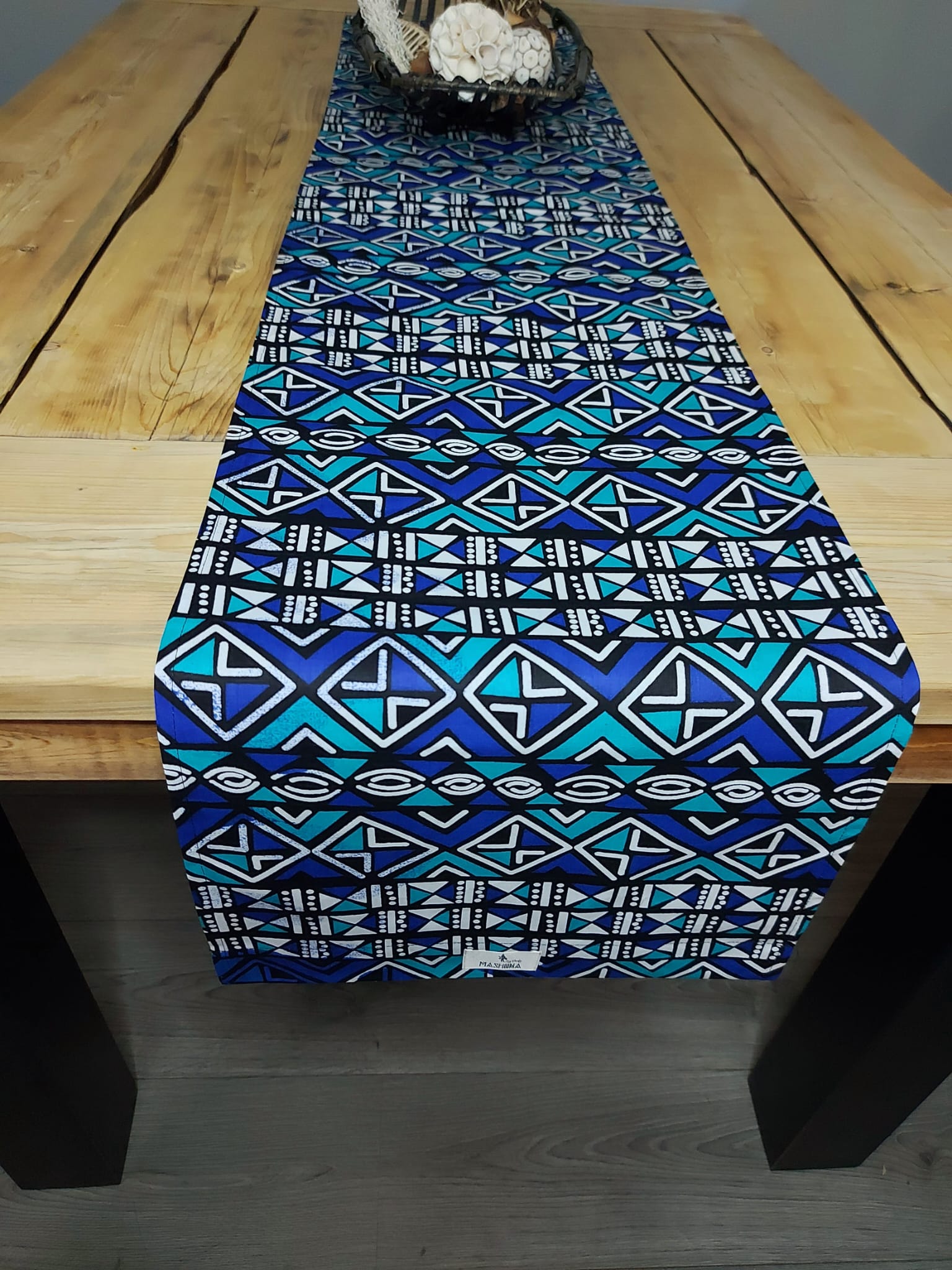 Handmade Table Runner 160x35cm | 180x35 | 200x35cm | African Print "Mudcloth" Bogolan Inspired Print  Made from 100% African Print Fabric-0