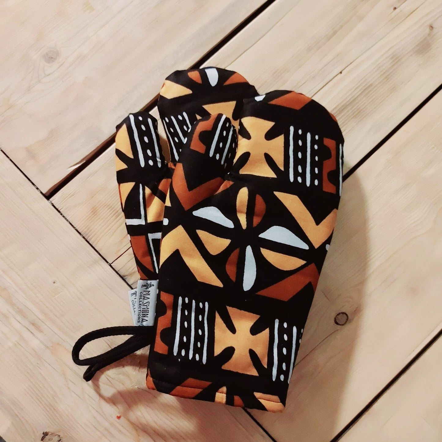 Handmade Apron and Oven Gloves Set | Made from 100% African Print Cotton | African Print Apron-3