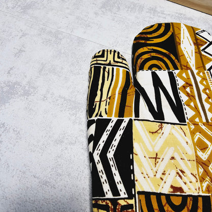 Set of 2 Oven Gloves Handmade "Mudcloth" Bogolan Print Inspired African Print Oven Glove-2