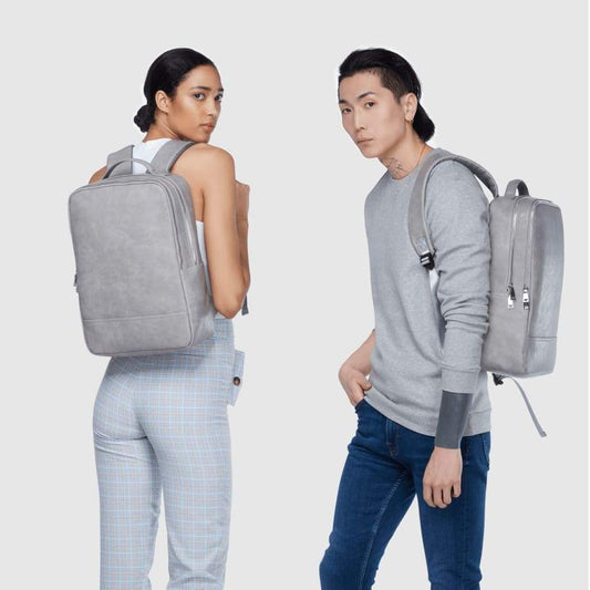 Acacia Grey Vegan Laptop Backpack-1