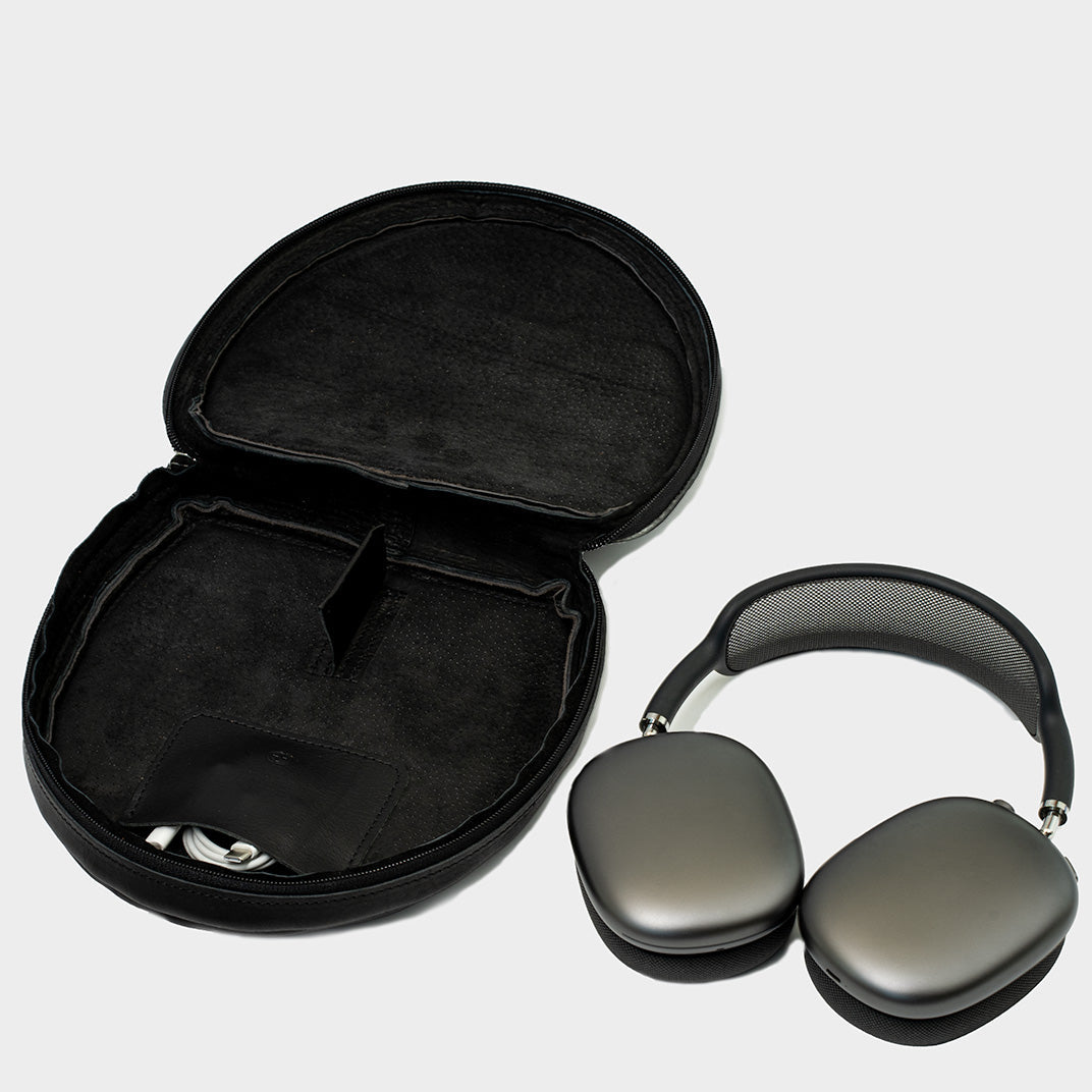 Leather Case for AirPods Max (Black)-4