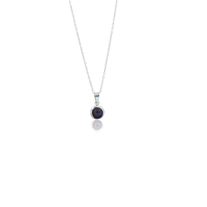 Black Freshwater Pearl Encased In Sterling Silver, .925 Sterling Silver Necklace, Bloom Collection | by nlanlaVictory-0