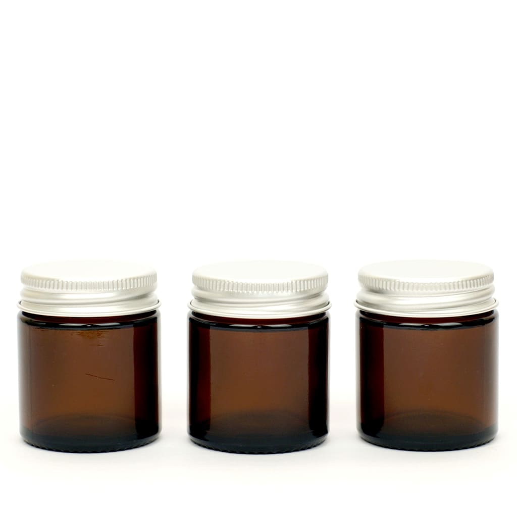 Amber Glass Refillable Jars-1