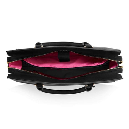 Aricia Black Vegan Laptop Bag-3