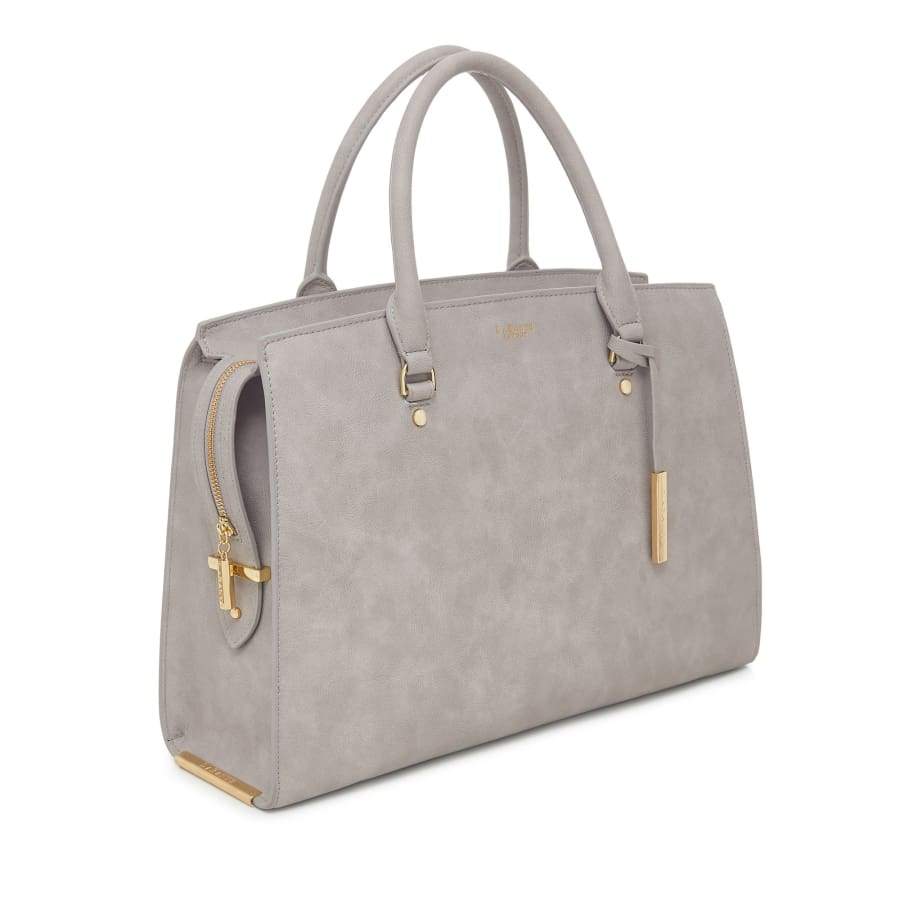 Aricia Grey Vegan Laptop Bag-1