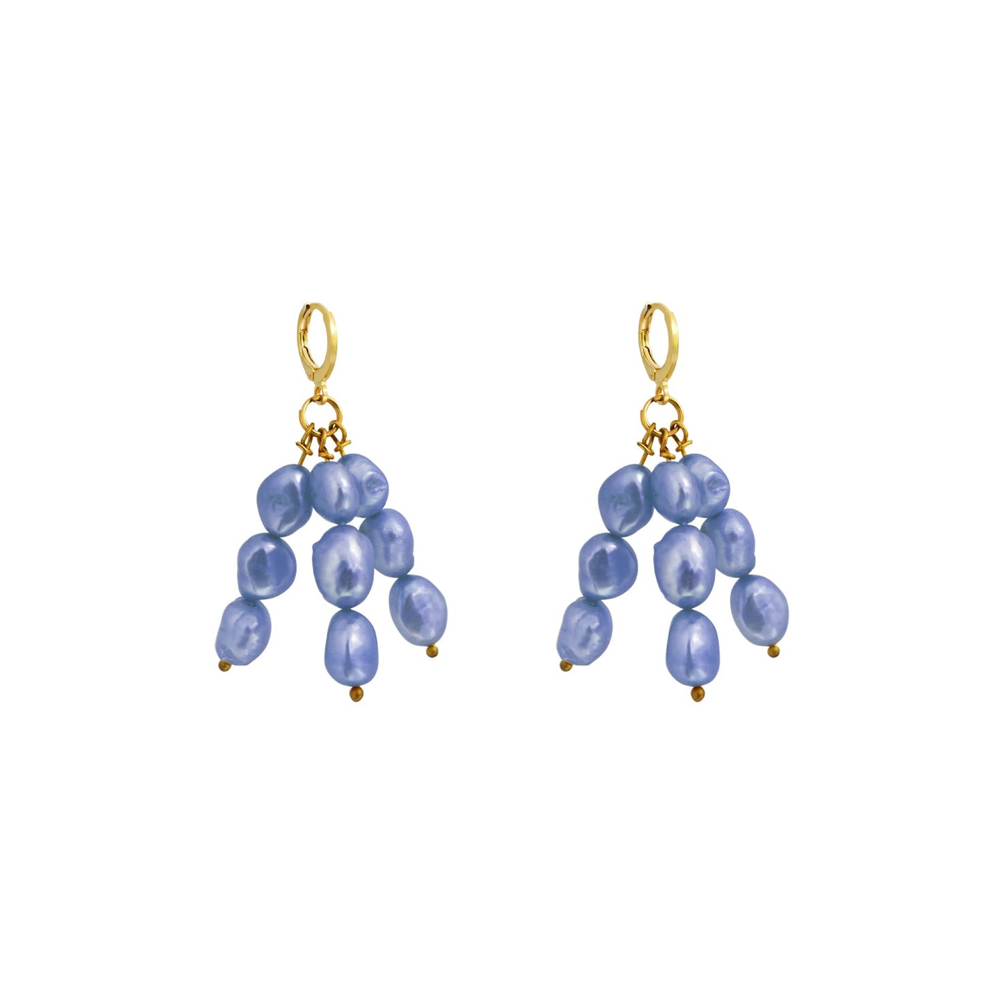 Blue freshwater pearl earrings | by Ifemi Jewels-1