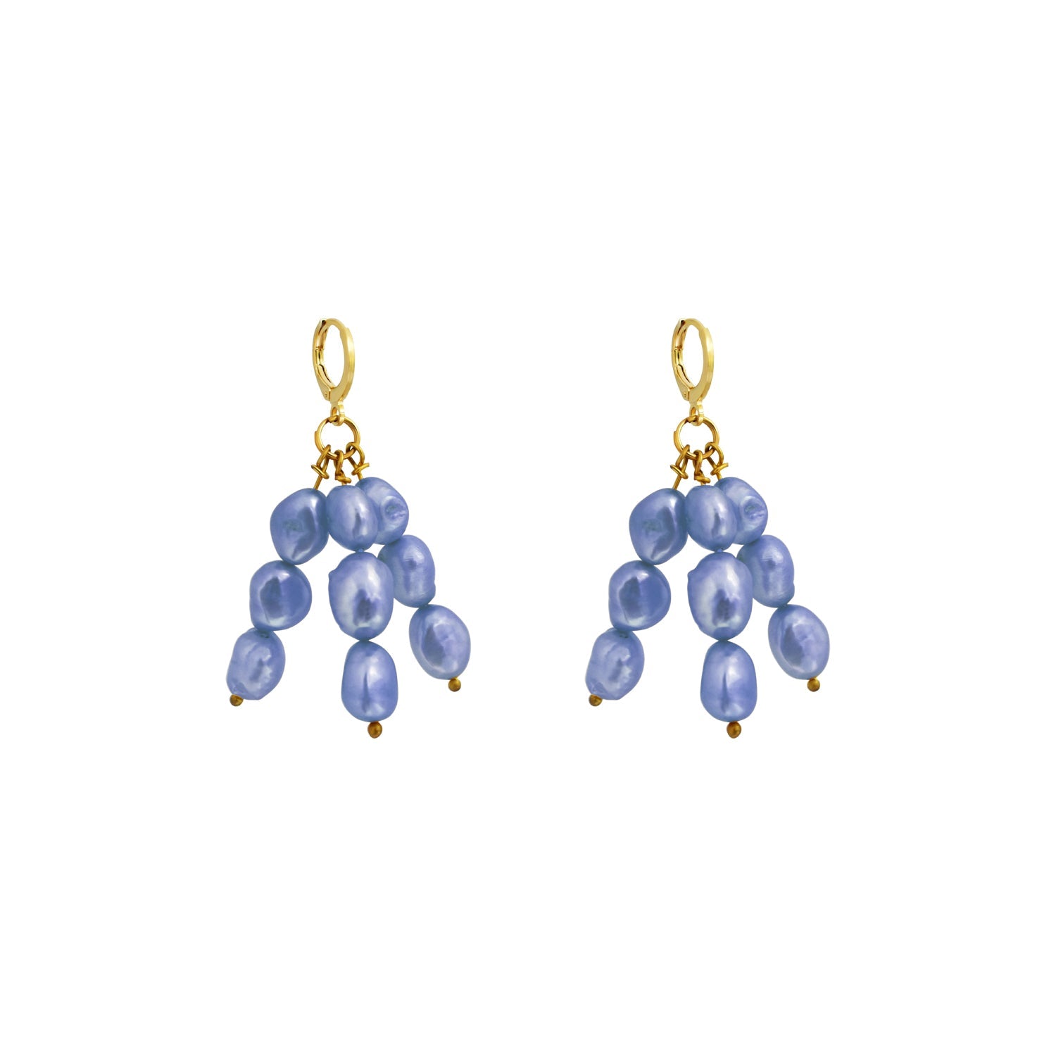 Blue freshwater pearl earrings | by Ifemi Jewels-1