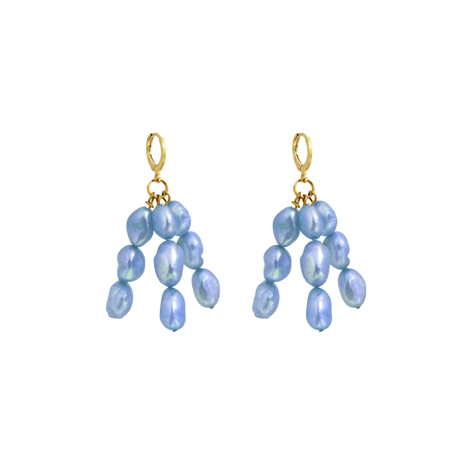 Blue freshwater pearl earrings | by Ifemi Jewels-0