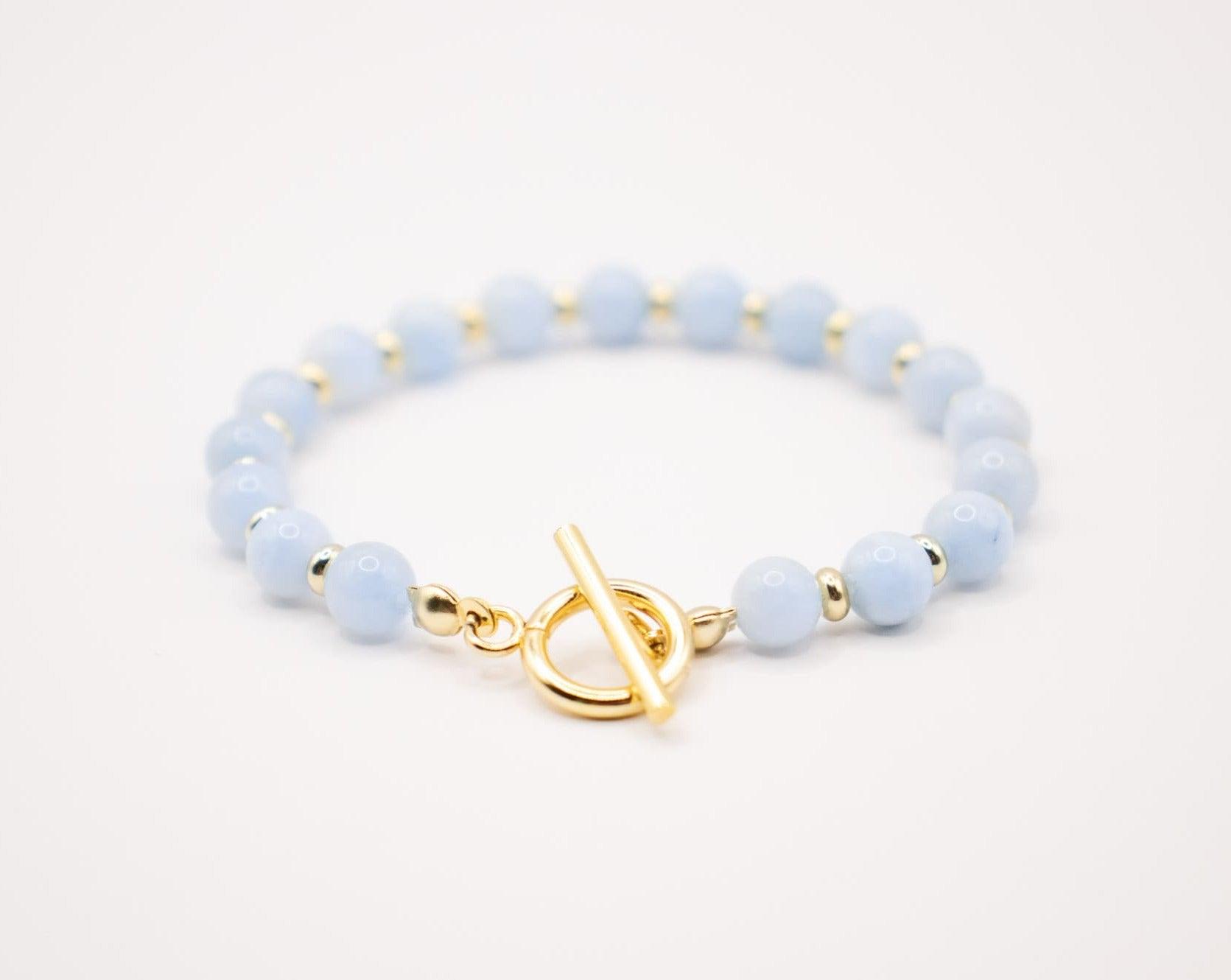 CIRCÉ | Bracelet en Aigue-marine et plaqué Or 18 et 24 carats-2