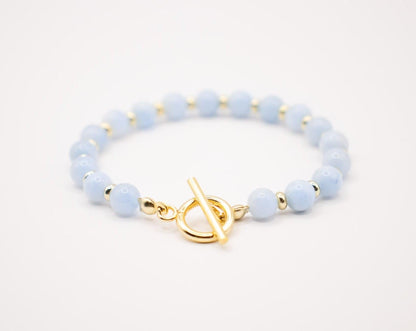 CIRCÉ | Bracelet en Aigue-marine et plaqué Or 18 et 24 carats-2