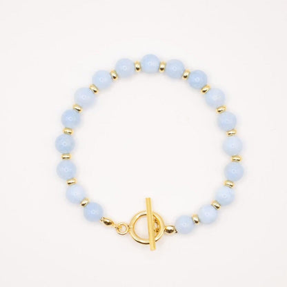 CIRCÉ | Bracelet en Aigue-marine et plaqué Or 18 et 24 carats-0