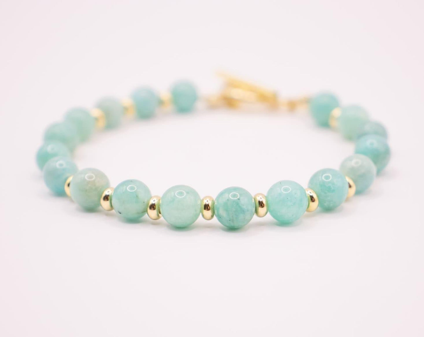 CIRCÉ | Bracelet en Amazonite et plaqué Or 18 et 24 carats-1