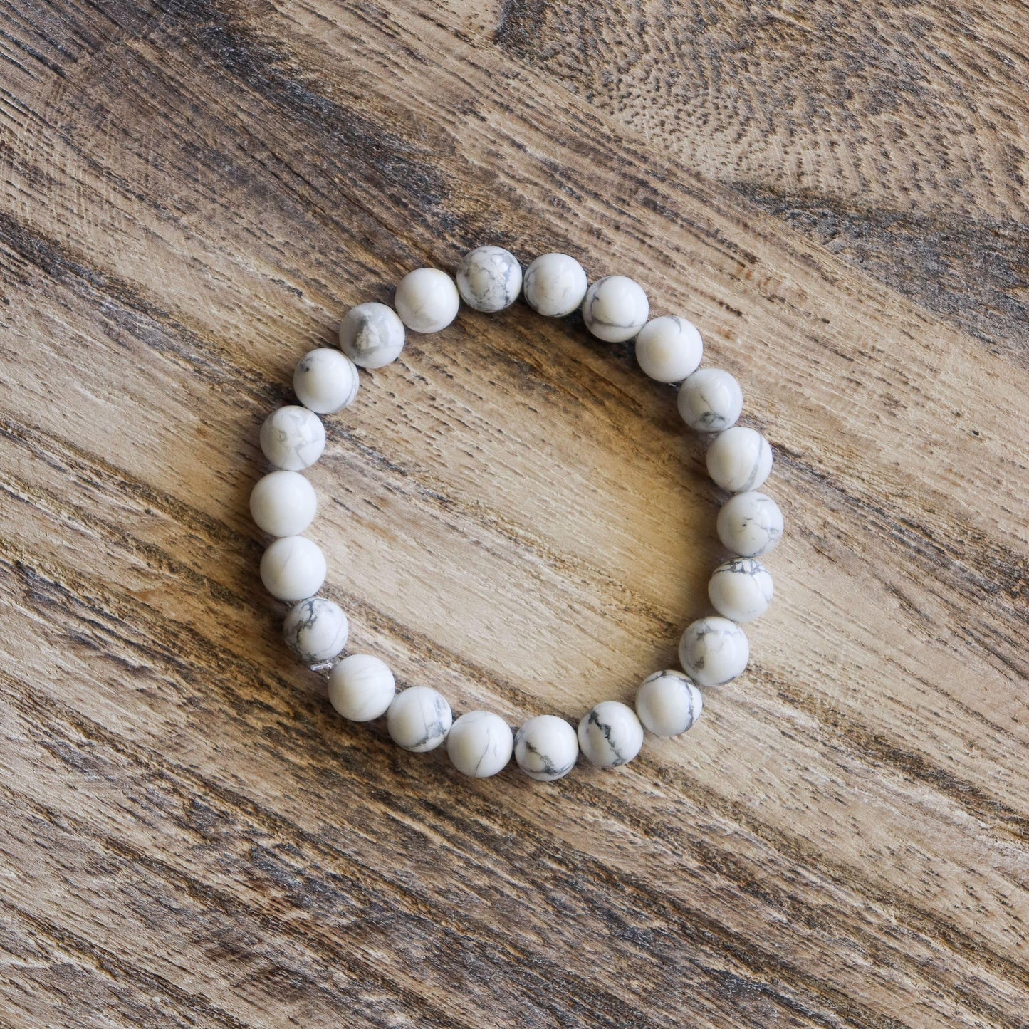 Bracelet en Howlite ✦ Douceur, Calme et Paix-3