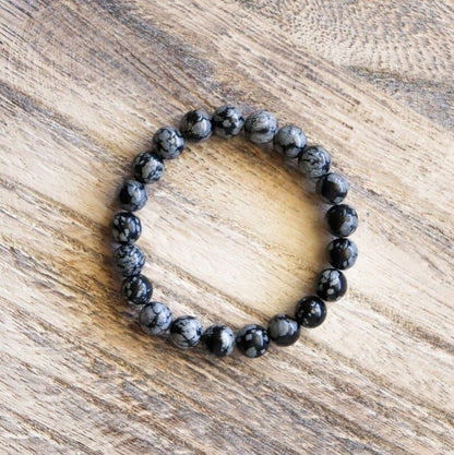 Bracelet en Obsidienne neige ✦ Connaissance de soi, Equilibre et Protection-3