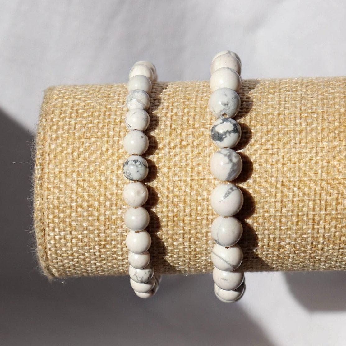 Bracelet en Howlite ✦ Douceur, Calme et Paix-1