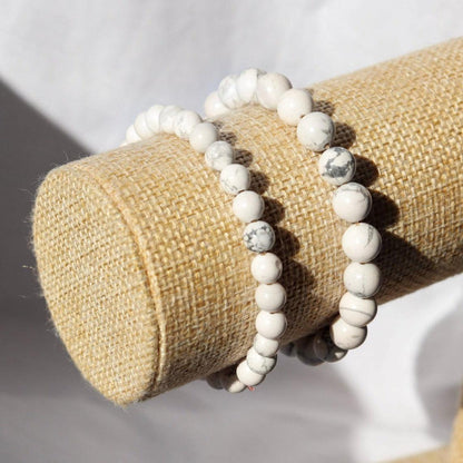 Bracelet en Howlite ✦ Douceur, Calme et Paix-0