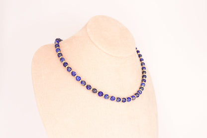 CIRCÉ | Collier en Lapis lazuli et plaqué Or 18 et 24 carats-1