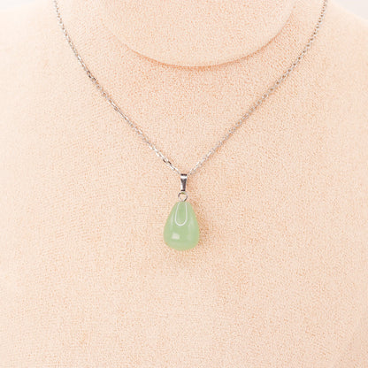 Pendentif | Goutte en Aventurine verte-3