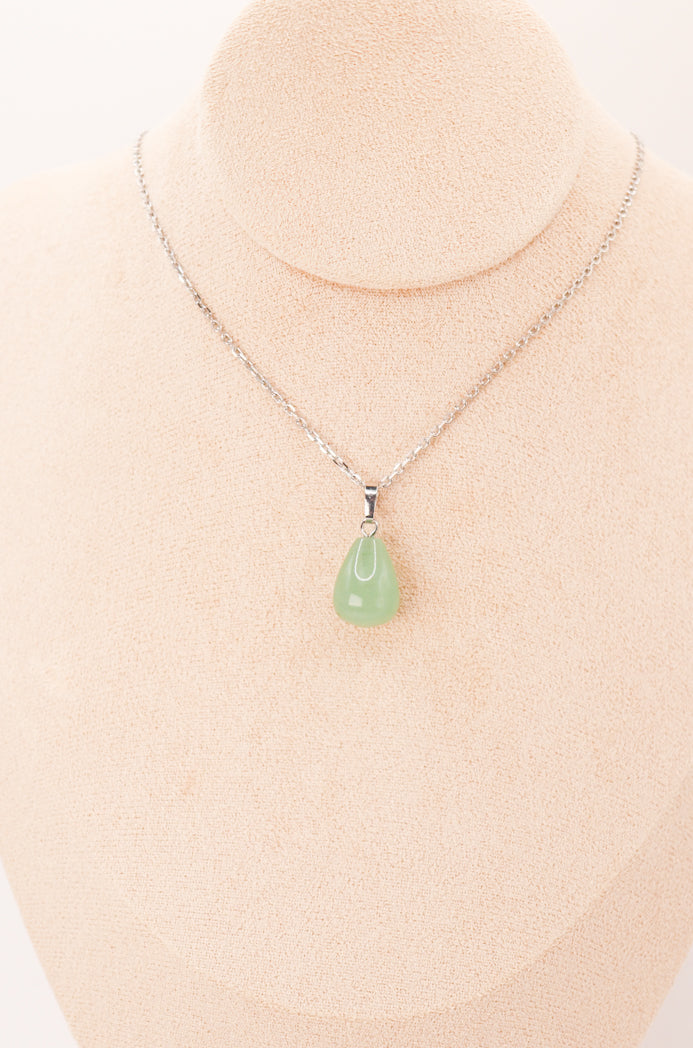 Pendentif | Goutte en Aventurine verte-2