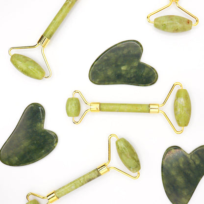 Rouleau et Gua-Sha en Jade naturel-3