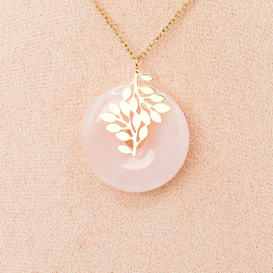 Pendentif | "Vie d'amour" en Quartz rose-0