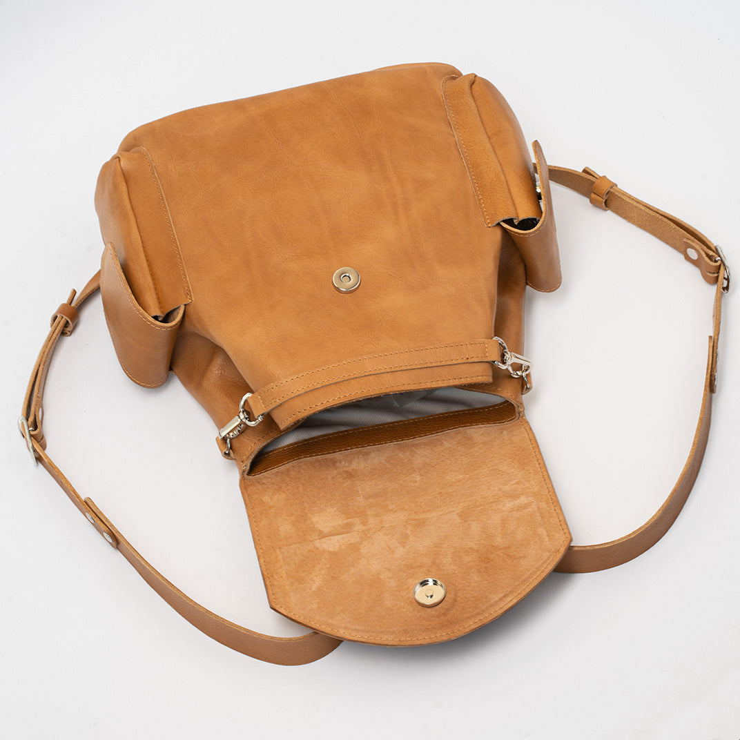 Leather backpack - Chatelet (Tan)-3