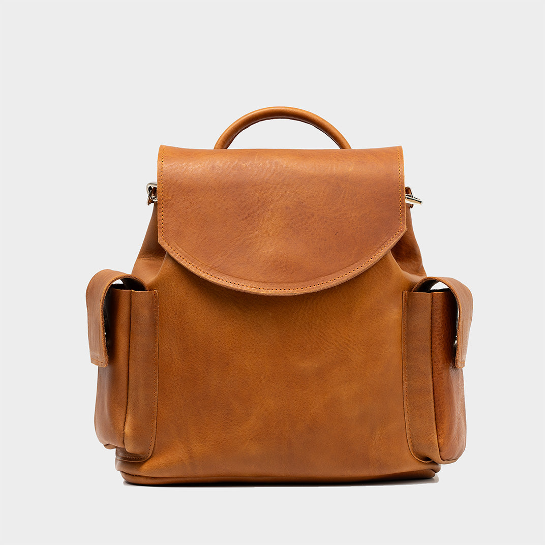 Leather backpack - Chatelet (Tan)-0