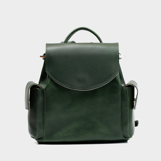 Leather backpack - Chatelet (Forest Green)-0