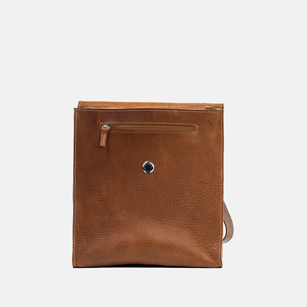 Leather Backpack - Fibonacci (Brown)-4