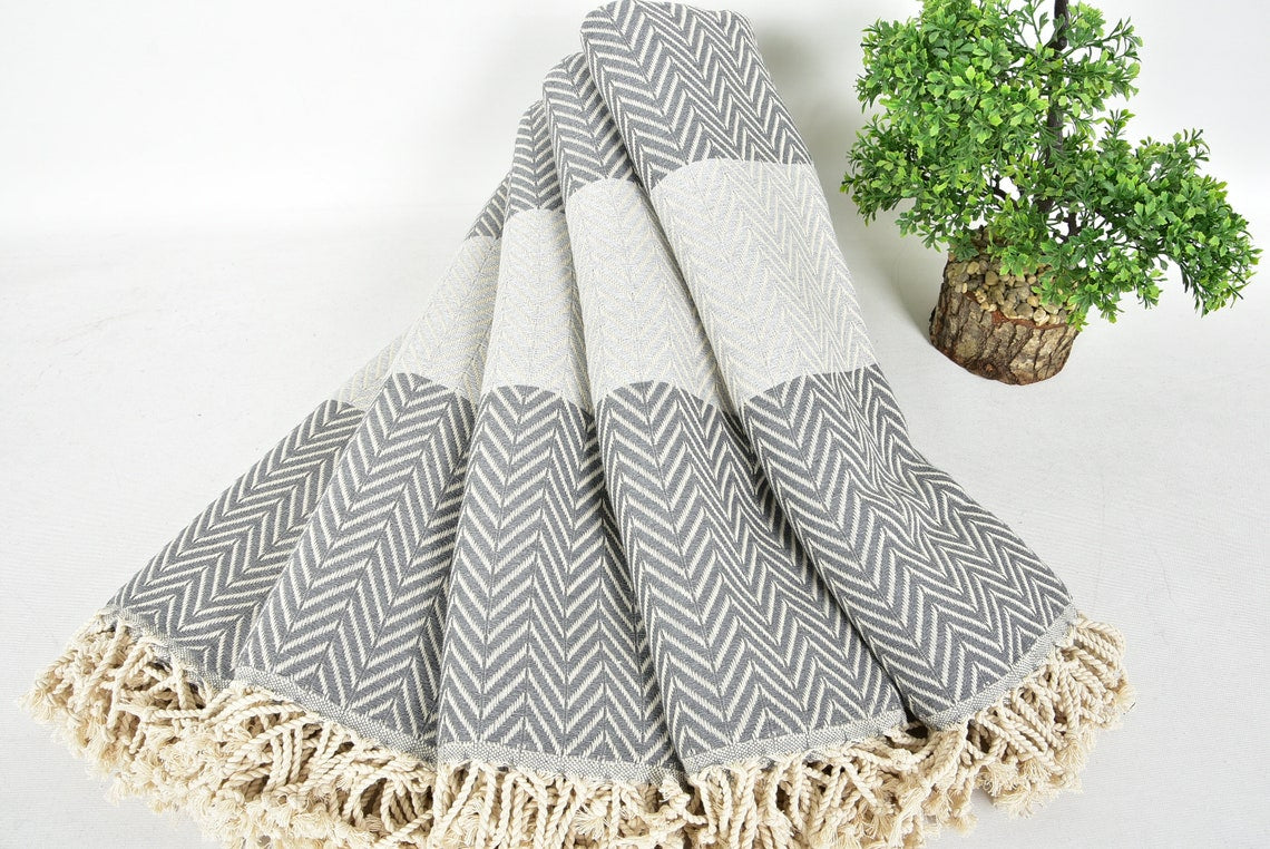 Hammam Towel | Beach Towel | Yoga Towel | 100x80cm made from 100% Turkish Cotton-2