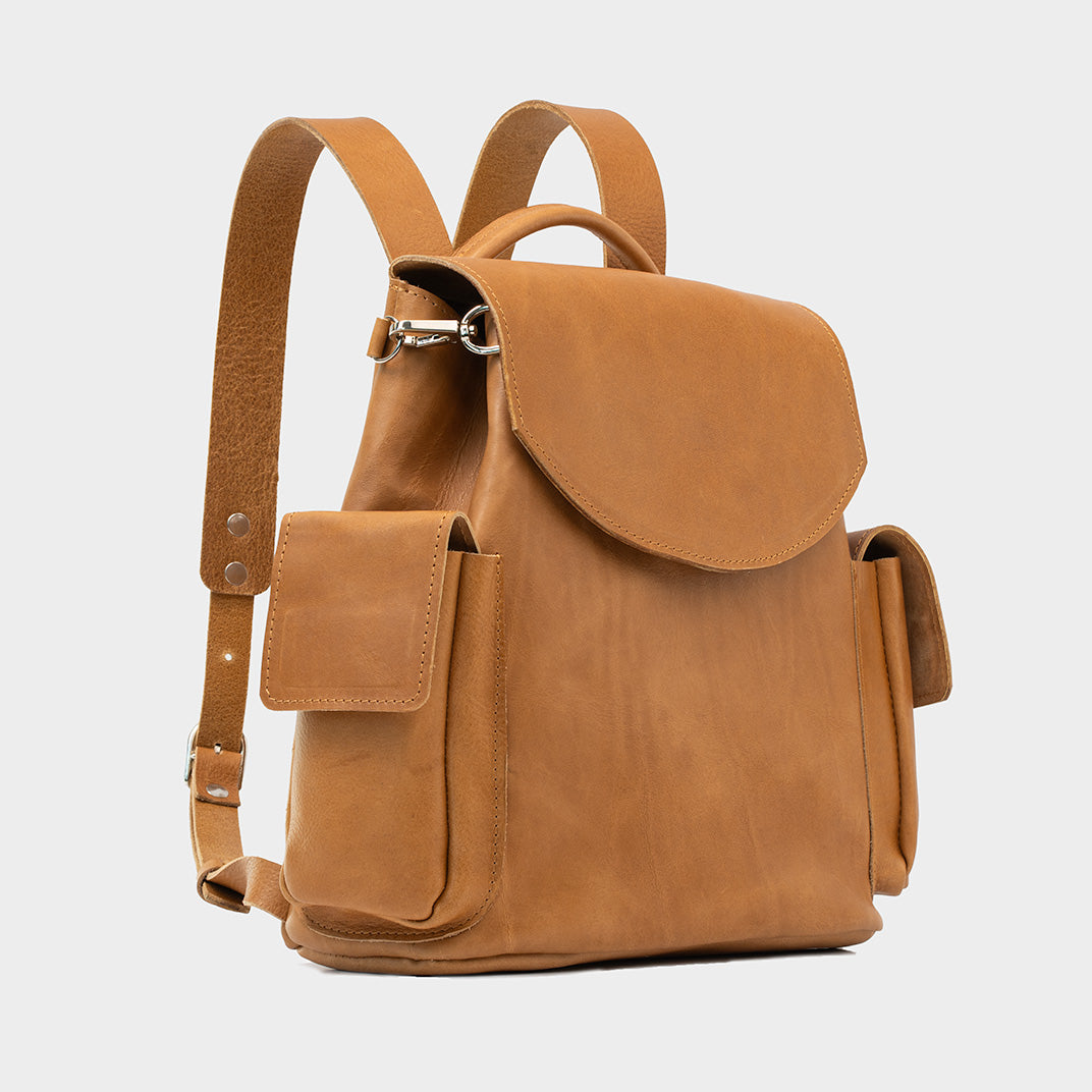 Leather backpack - Chatelet (Camel)-2