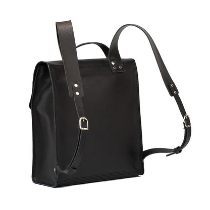 Leather backpack - Fibonacci (Black)-3