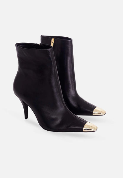 Inga Metal Pointed Toe Ankle Boots