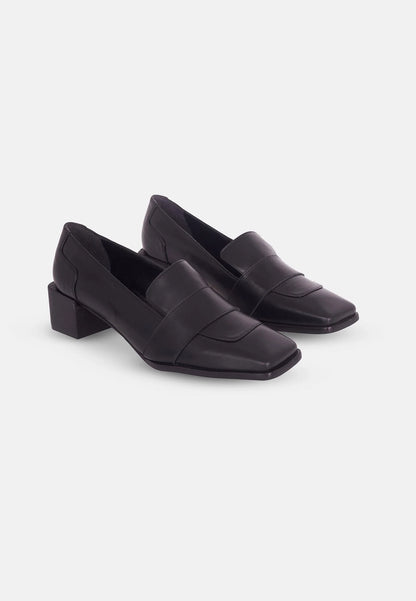 Louro Square Toe Leather Loafers