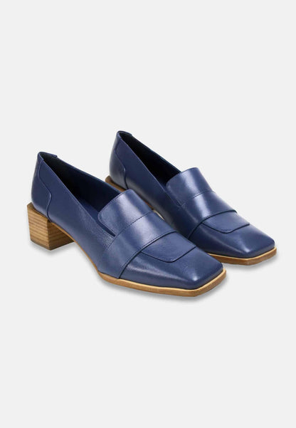 Louro Square Toe Leather Loafers