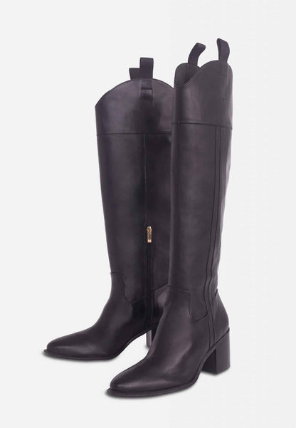 Canna Leather Knee-High Boots