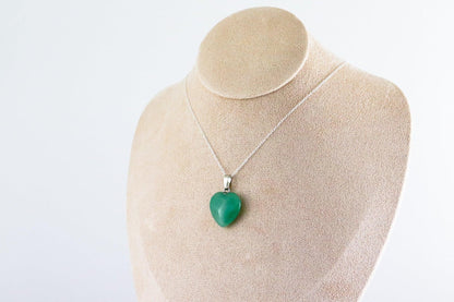 Pendentif | Coeur en Aventurine verte-1