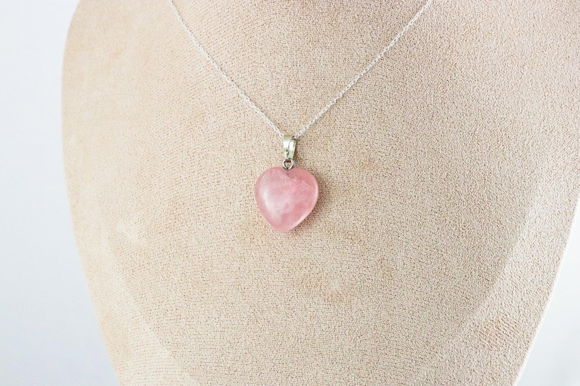 Pendentif | Coeur en Quartz Rose-2