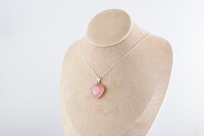 Pendentif | Coeur en Quartz Rose-3