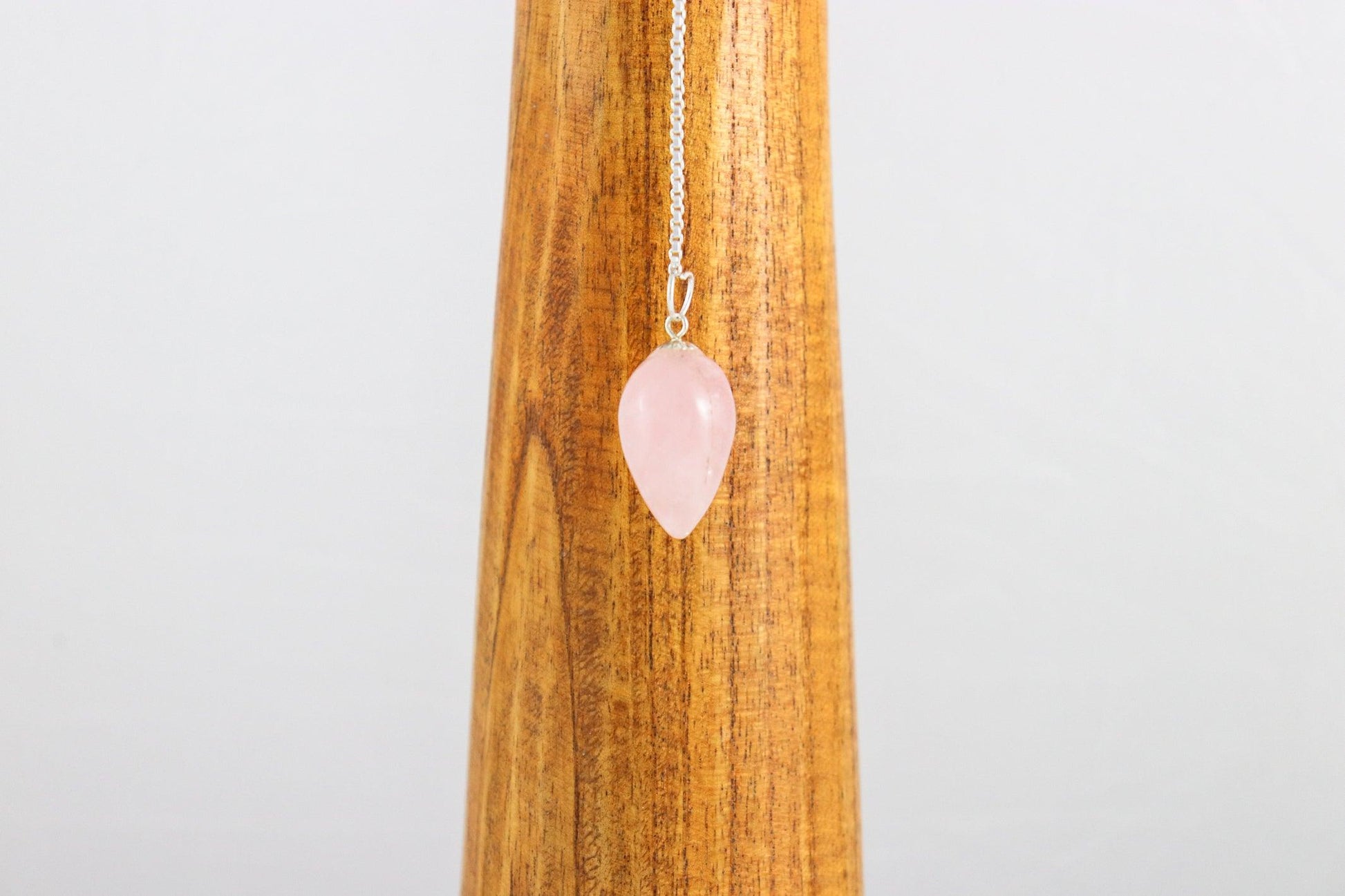 Pendule Goutte - Quartz rose-1