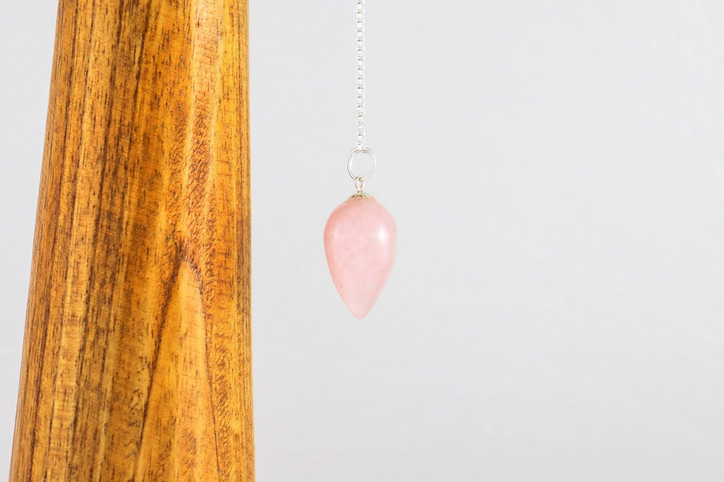 Pendule Goutte - Quartz rose-0