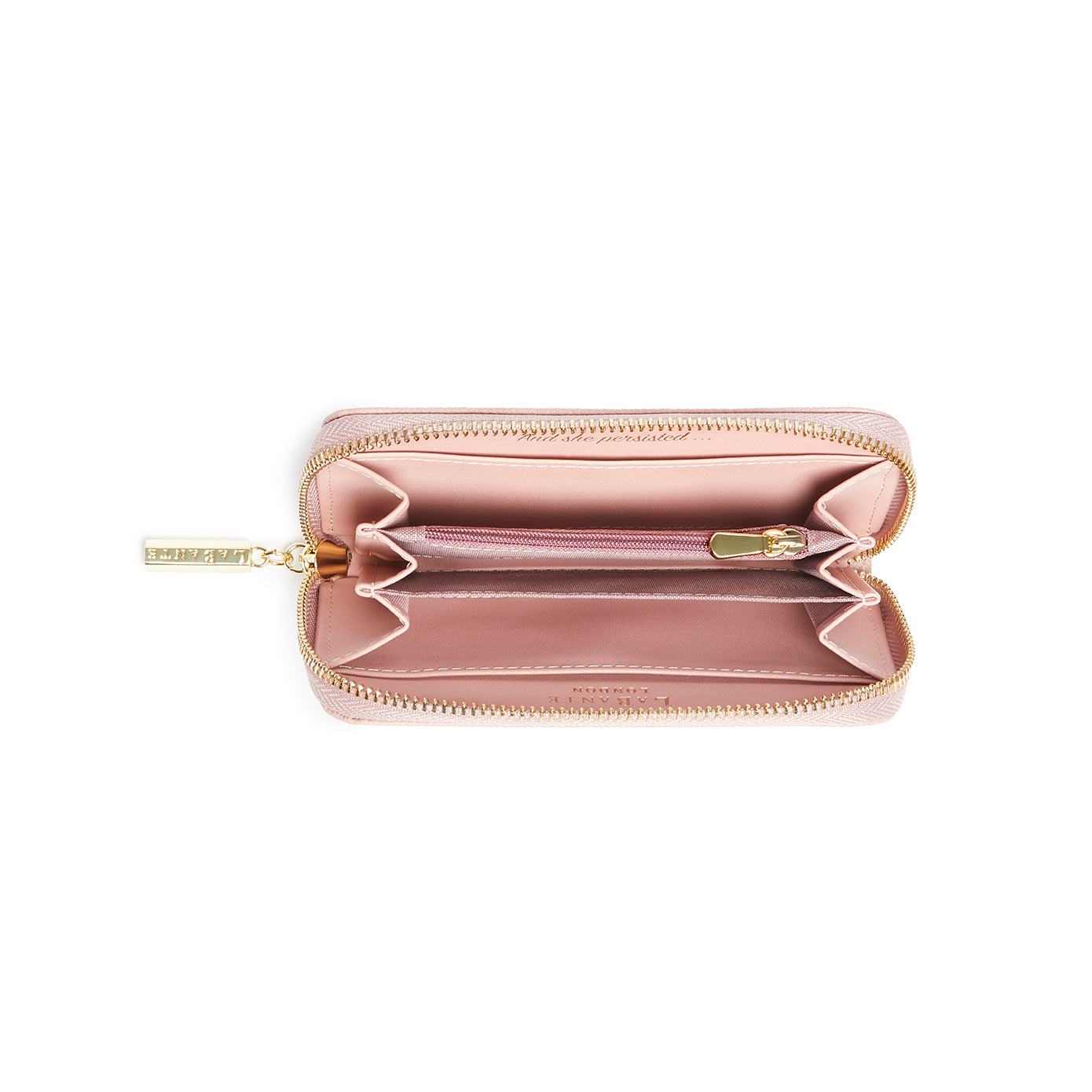 Ellen Pink Vegan Zip Around Wallet-2