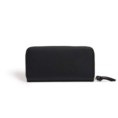 Serene Black Vegan Zip Around Wallet-4