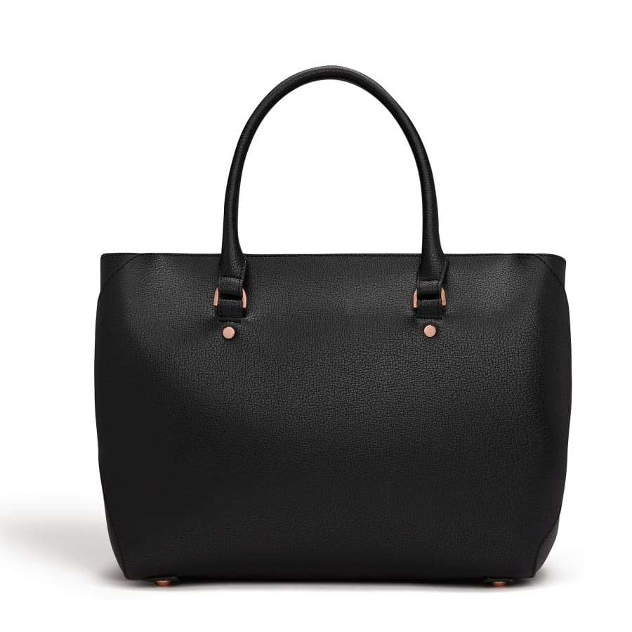 Sophie Black Vegan Tote Bag-4